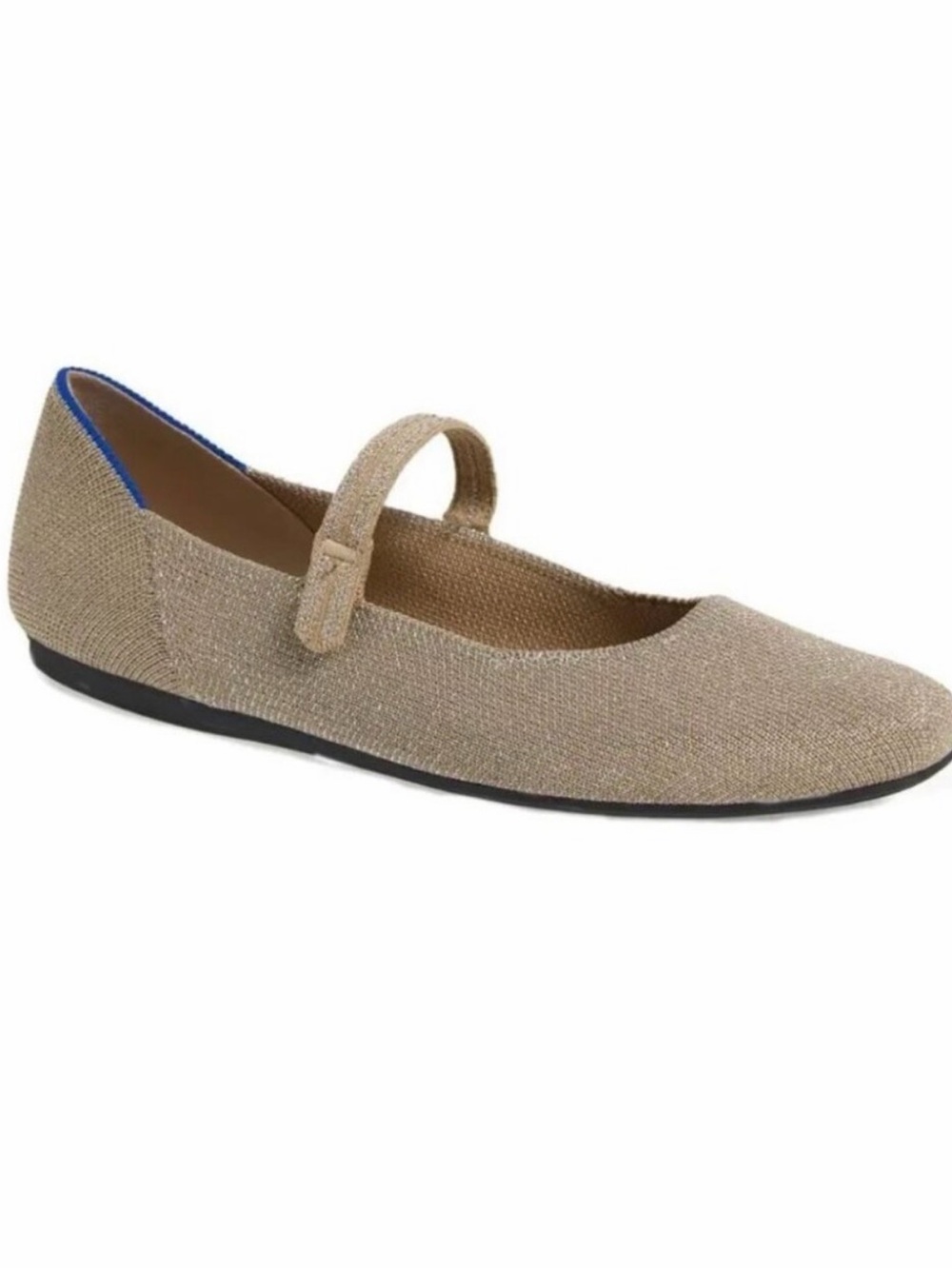 Rothy’s Gold Knit Mary Jane Flats